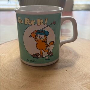 Vintage 1978 Garfield Cat Go For It Golf Coffee Mug Enesco